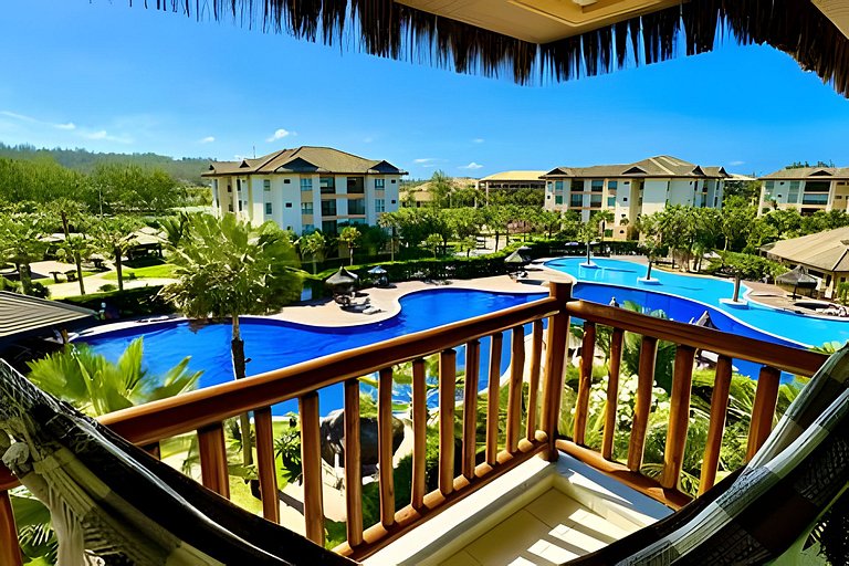 Apartamento confortável com vista para a piscina no VG Sun C