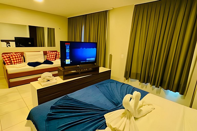 Apartamento confortável com vista para a piscina no VG Sun C