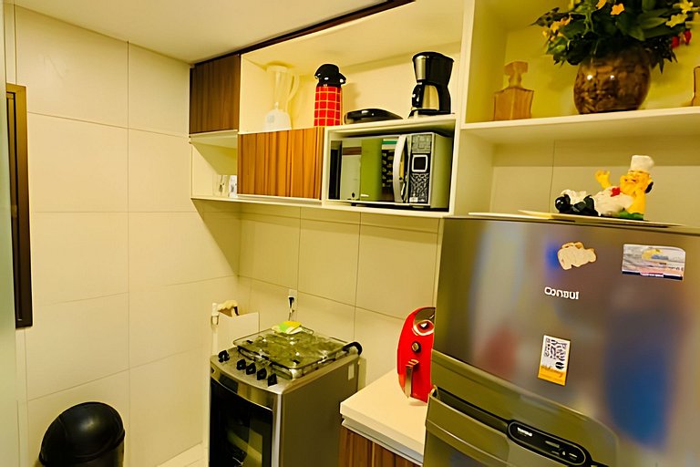 Apartamento confortável com vista para a piscina no VG Sun C