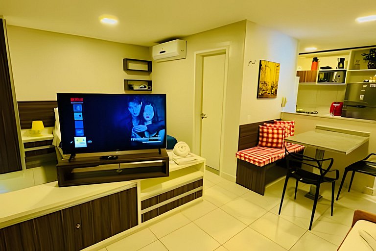 Apartamento confortável com vista para a piscina no VG Sun C