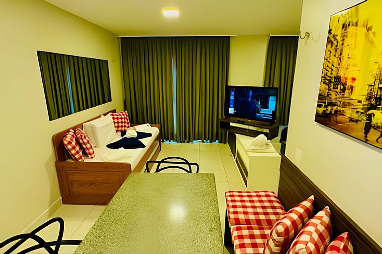 Apartamento confortável com vista para a piscina no VG Sun C