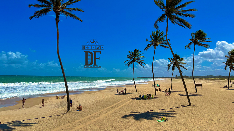 Bangalô com vista para o mar, 2 quartos, térreo, com churras