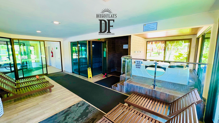 Apartamento confortável com vista para a piscina no VG Sun C