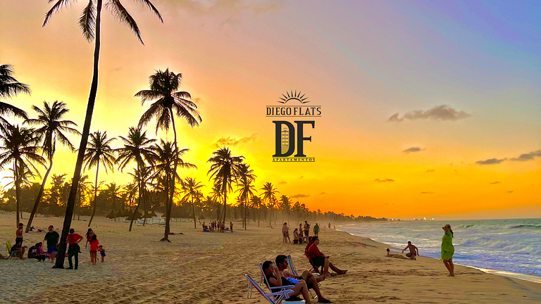 Bangalô com vista para o mar, 2 quartos, térreo, com churras