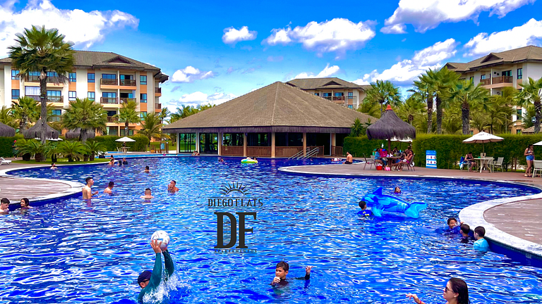 Bangalô com dois quartos, vista para o jardim e lavadora de