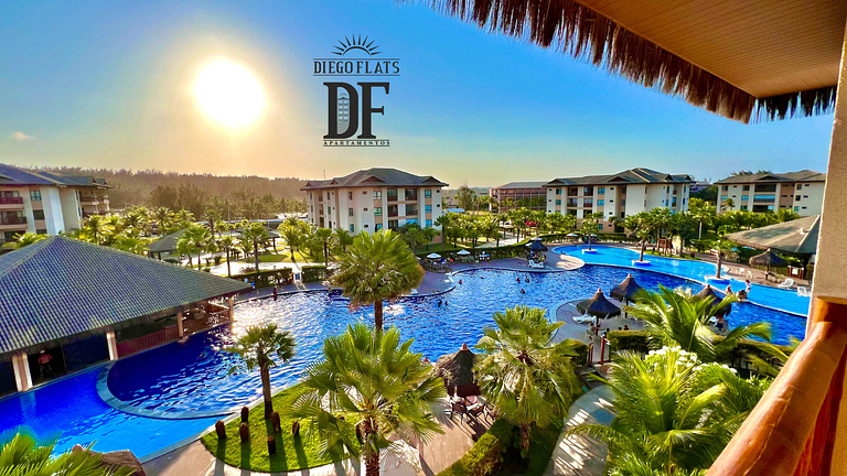 Bangalô térreo com vista para o mar, churrasqueira e 2 quart