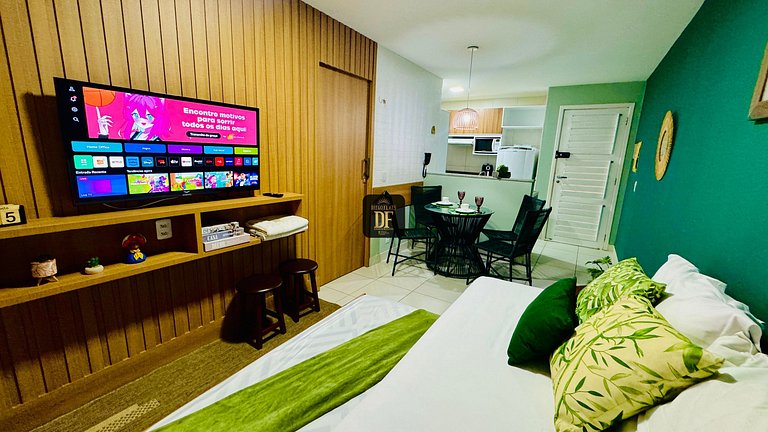 Apartamento térreo com vista para o jardim no Vg Sun Cumbuco