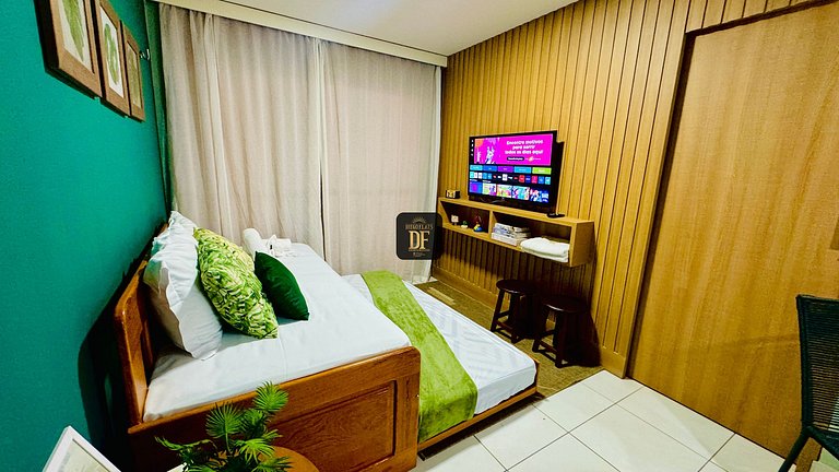 Apartamento térreo com vista para o jardim no Vg Sun Cumbuco