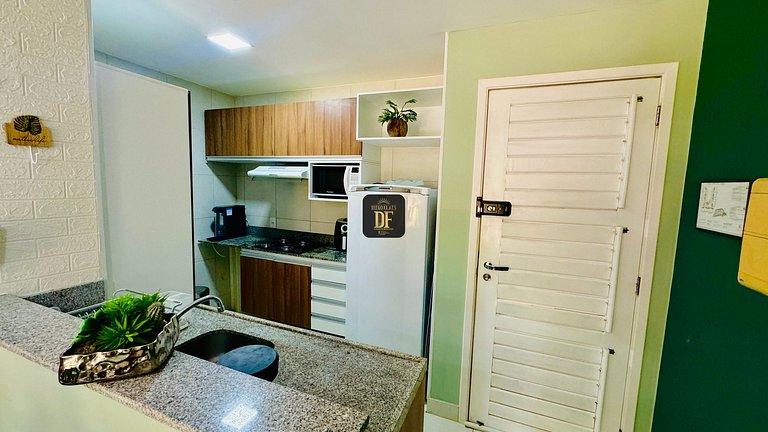 Apartamento térreo com vista para o jardim no Vg Sun Cumbuco