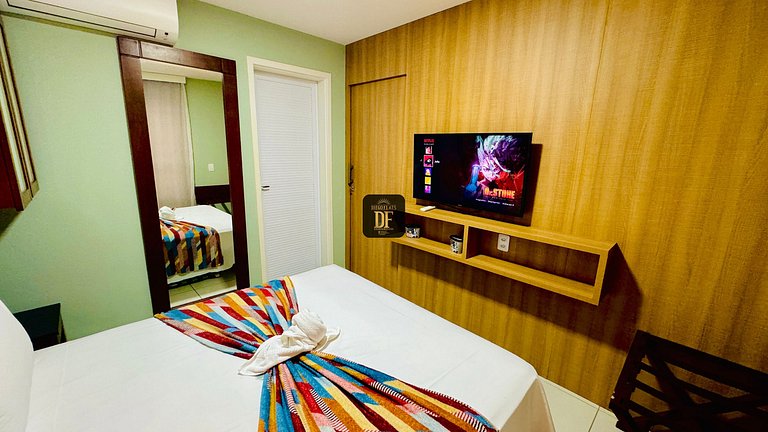 Apartamento térreo com vista para o jardim no Vg Sun Cumbuco