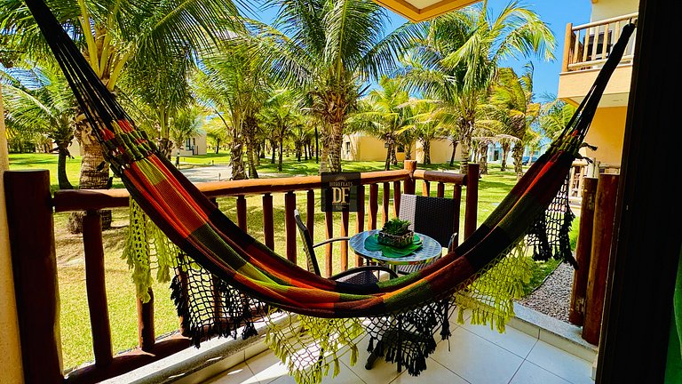Apartamento térreo com vista para o jardim no Vg Sun Cumbuco