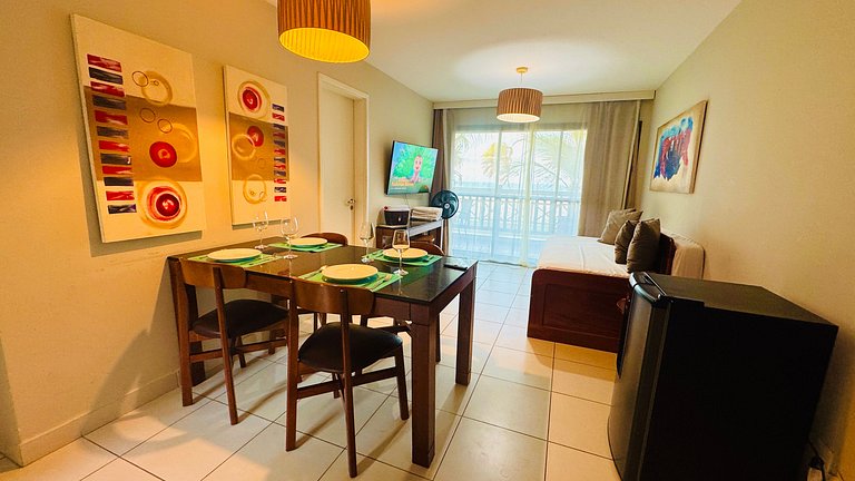 Bangalô com 2 quartos, vista para o jardim e máquina de lava