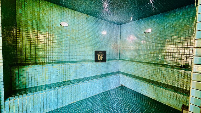 Bangalô com 2 quartos, vista para o jardim e máquina de lava