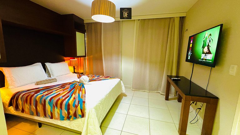 Bangalô com vista para o mar, 2 quartos, térreo, com churras