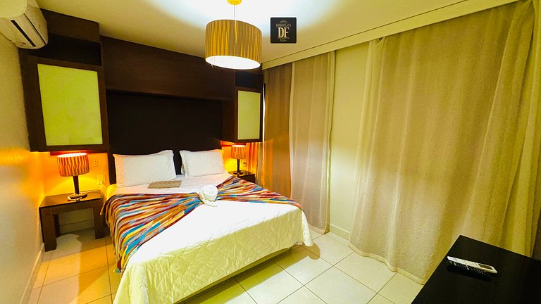 Bangalô com vista para o mar, 2 quartos, térreo, com churras