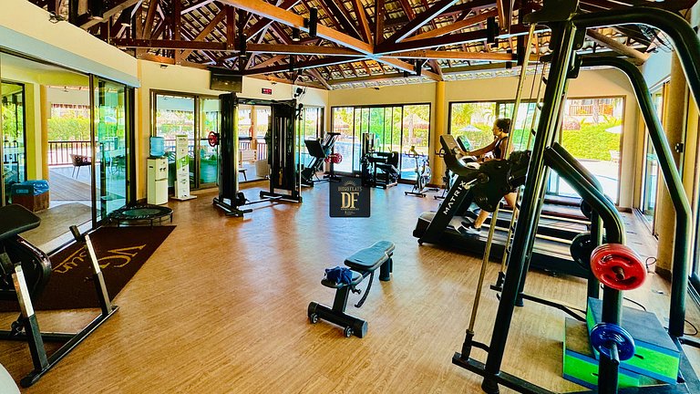 Bangalô com vista para o mar, 2 quartos, térreo, com churras