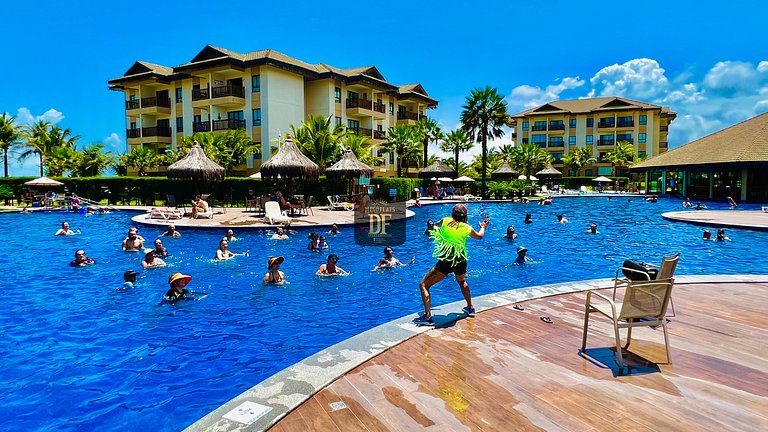 Bangalô com vista para o mar, 2 quartos, térreo, com churras
