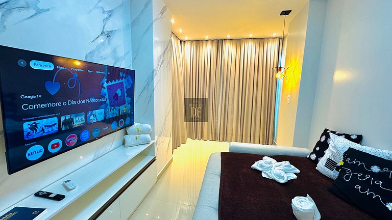 Apartamento Premium, A/C na sala, Vista Mar