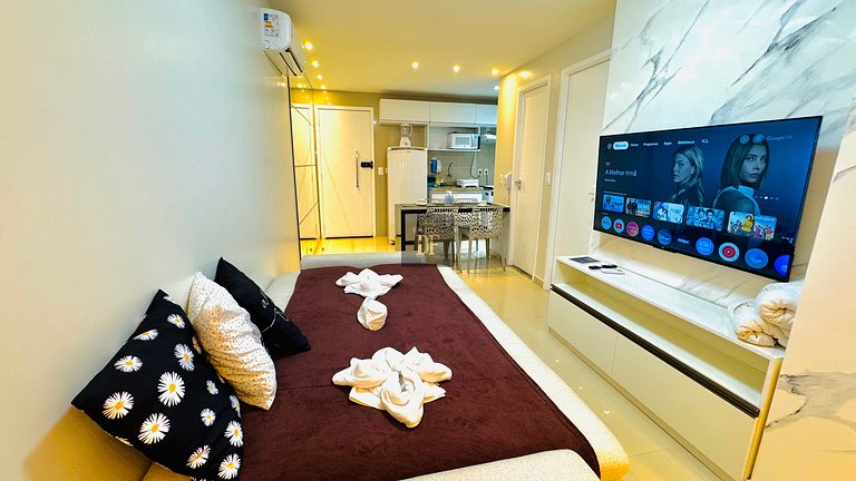 Apartamento Premium, A/C na sala, Vista Mar