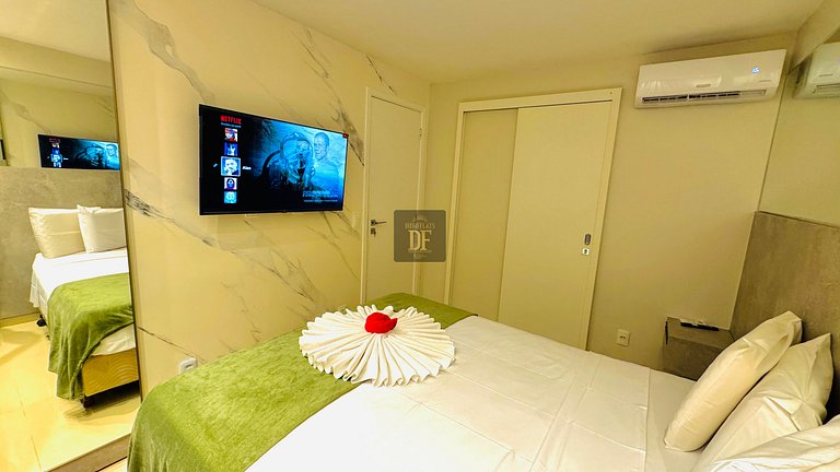 Apartamento Premium, A/C na sala, Vista Mar
