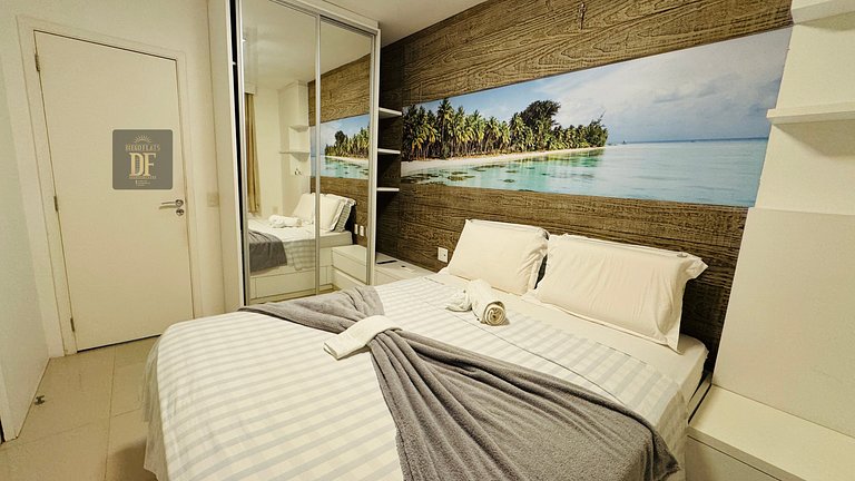3 quartos com vista panorâmica, na Orla da Praia