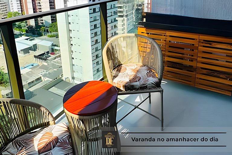 Studio - Rooftop com Piscina, perto da Beira Mar!