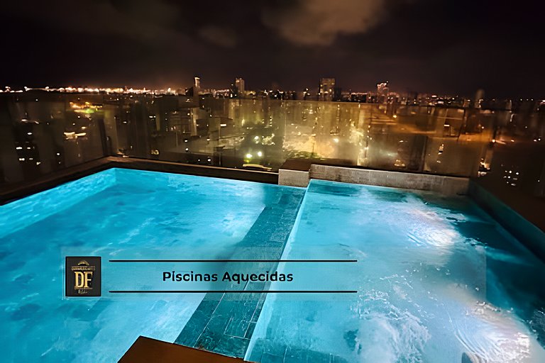Studio - Rooftop com Piscina, perto da Beira Mar!