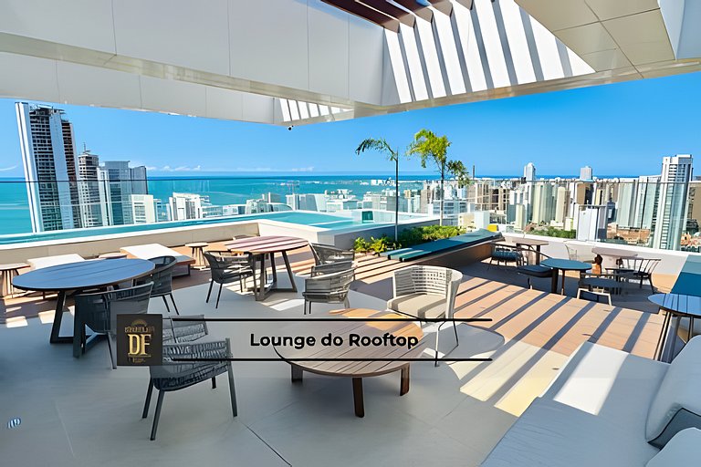 Studio - Rooftop com Piscina, perto da Beira Mar!