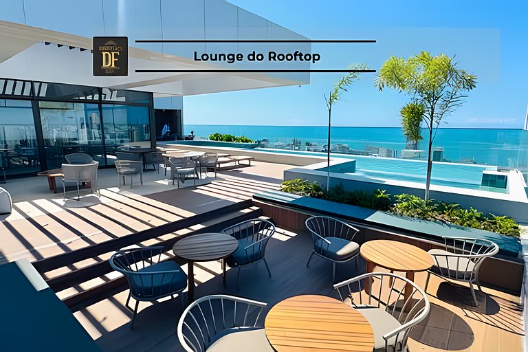 Studio - Rooftop com Piscina, perto da Beira Mar!