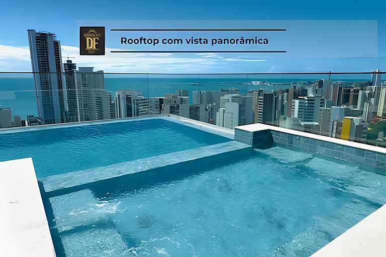 Studio - Rooftop com Piscina, perto da Beira Mar!
