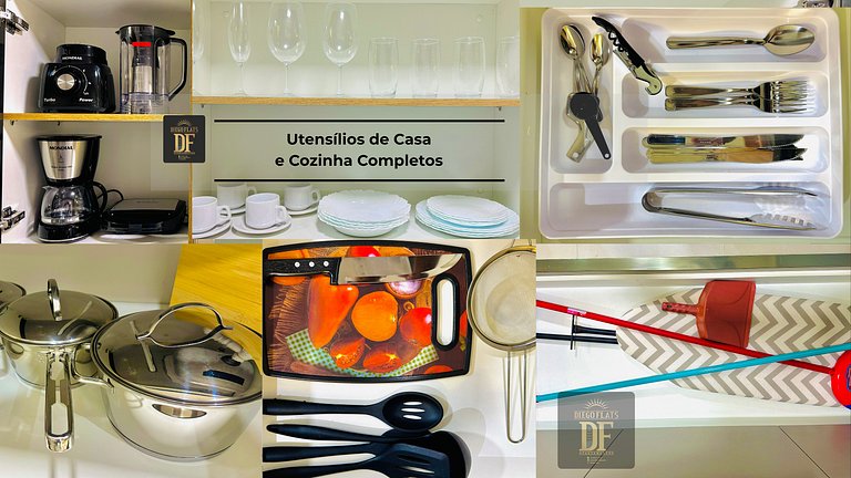 Studio com rooftop, piscina e localização próxima à Beira Ma