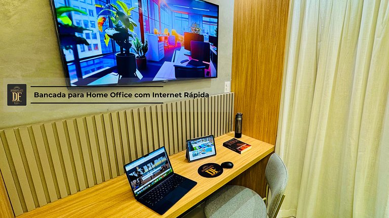 Studio com rooftop, piscina e localização próxima à Beira Ma