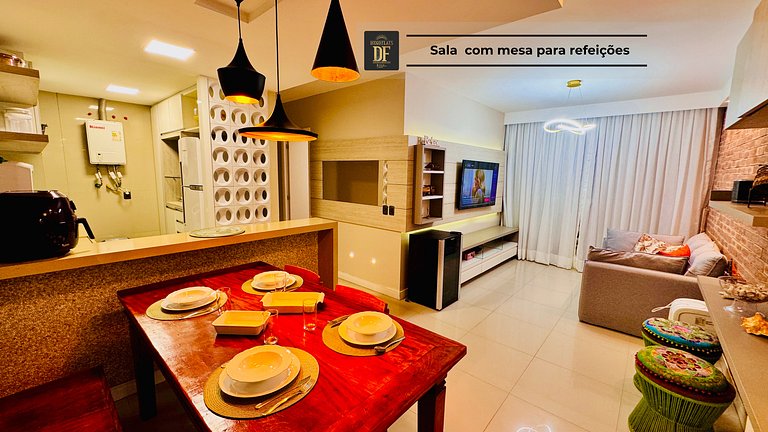 3 quartos com vista panorâmica, na Orla da Praia