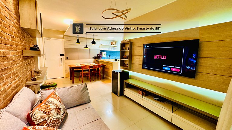 3 quartos com vista panorâmica, na Orla da Praia