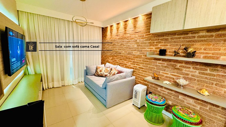 3 quartos com vista panorâmica, na Orla da Praia