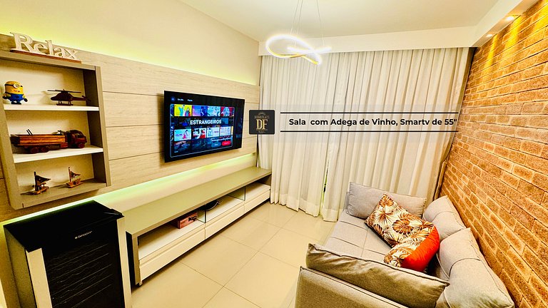 3 quartos com vista panorâmica, na Orla da Praia