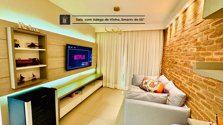 3 quartos com vista panorâmica, na Orla da Praia