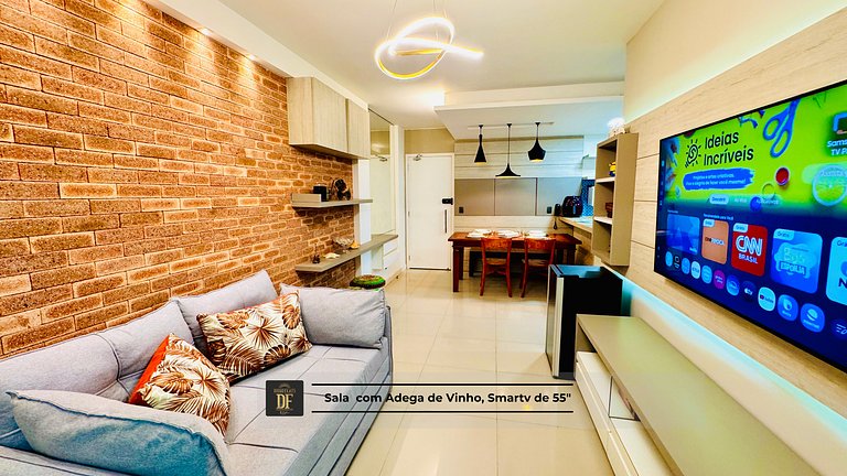 3 quartos com vista panorâmica, na Orla da Praia