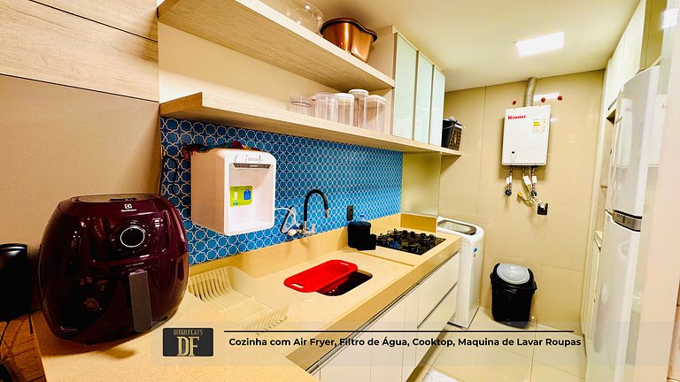 3 quartos com vista panorâmica, na Orla da Praia