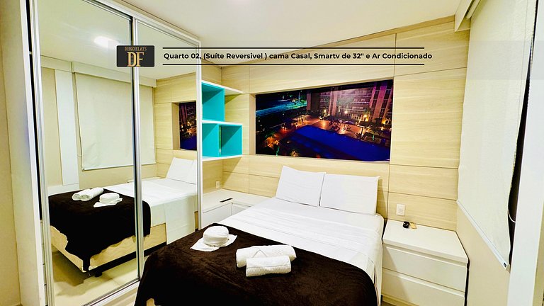 3 quartos com vista panorâmica, na Orla da Praia