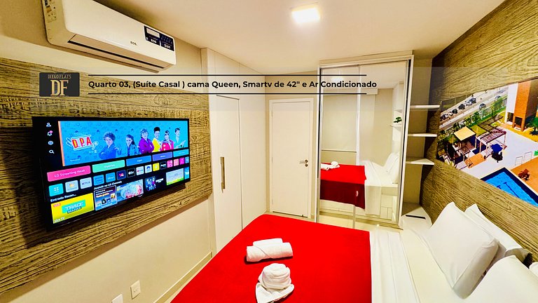 3 quartos com vista panorâmica, na Orla da Praia