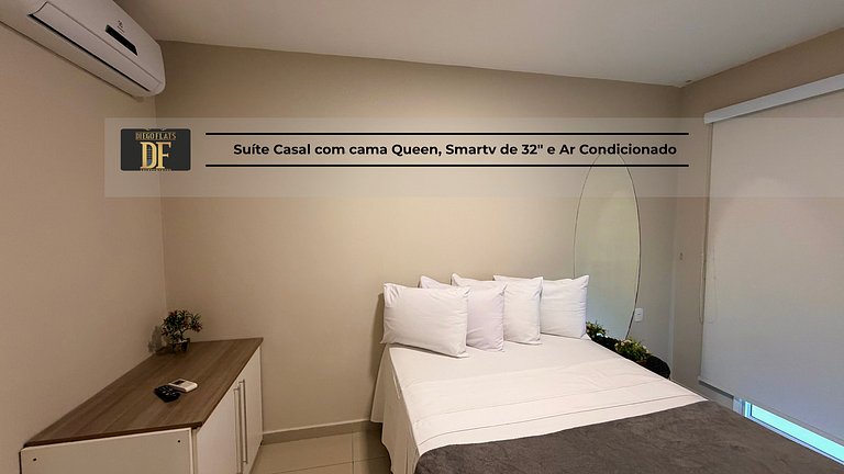 02 Quartos, Vista Mar e Piscinas, Maquina de Lavar