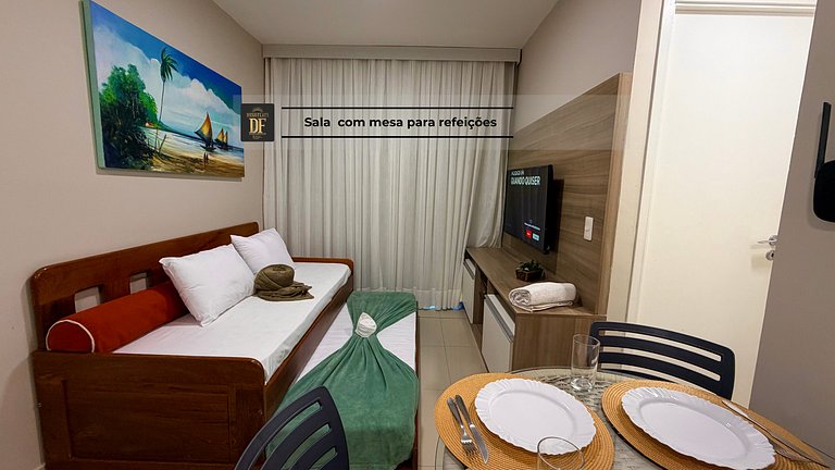 02 Quartos, Vista Mar e Piscinas, Maquina de Lavar