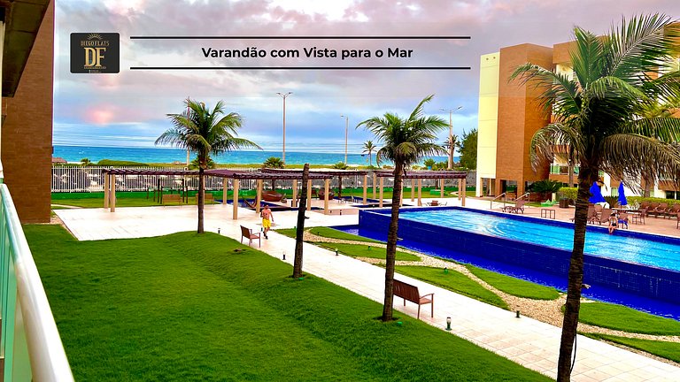 02 Quartos, Vista Mar e Piscinas, Maquina de Lavar