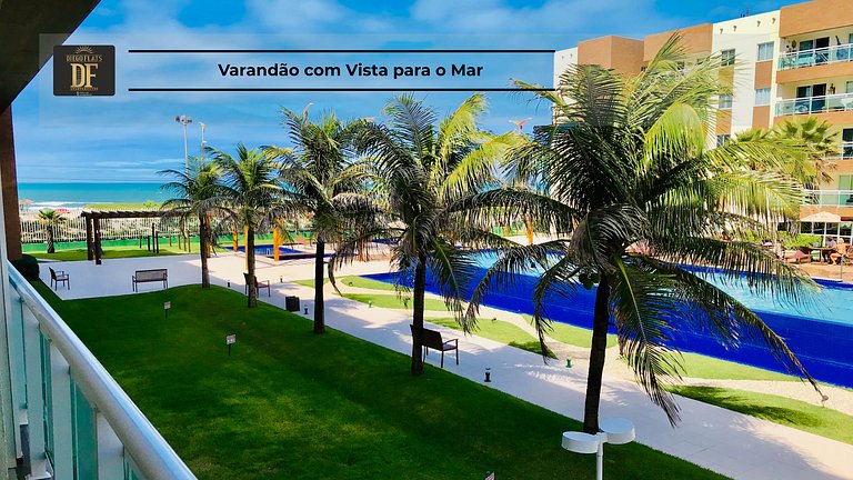 02 Quartos, Vista Mar e Piscinas, Maquina de Lavar