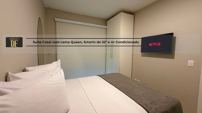 02 Quartos, Vista Mar e Piscinas, Maquina de Lavar