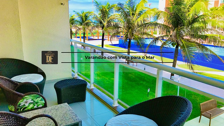 02 Quartos, Vista Mar e Piscinas, Maquina de Lavar