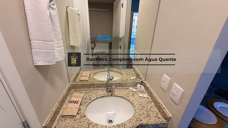 02 Quartos, Vista Mar e Piscinas, Maquina de Lavar