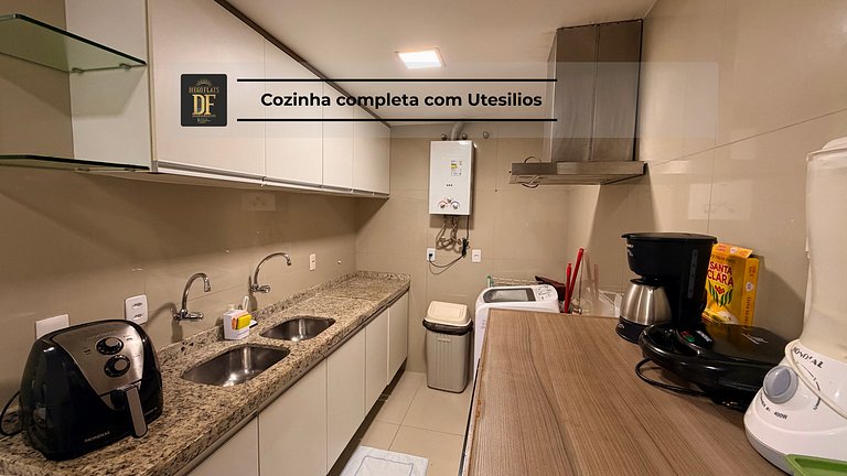 02 Quartos, Vista Mar e Piscinas, Maquina de Lavar