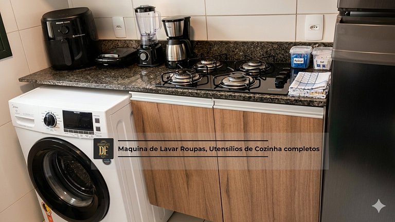 Bangalô térreo com vista para o mar, churrasqueira e 2 quart